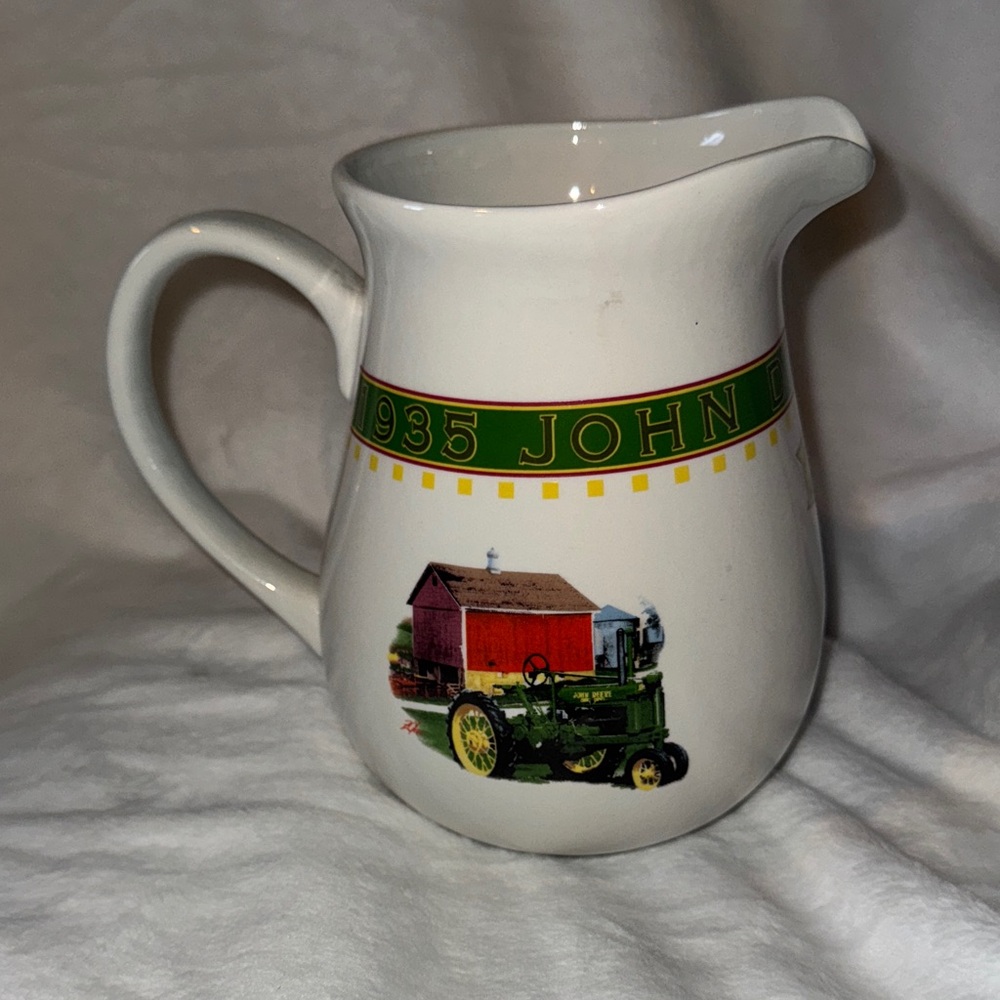 Rare Vintage John Deere 1935 Model B Ceramic Pitcher - Gibson Collectible